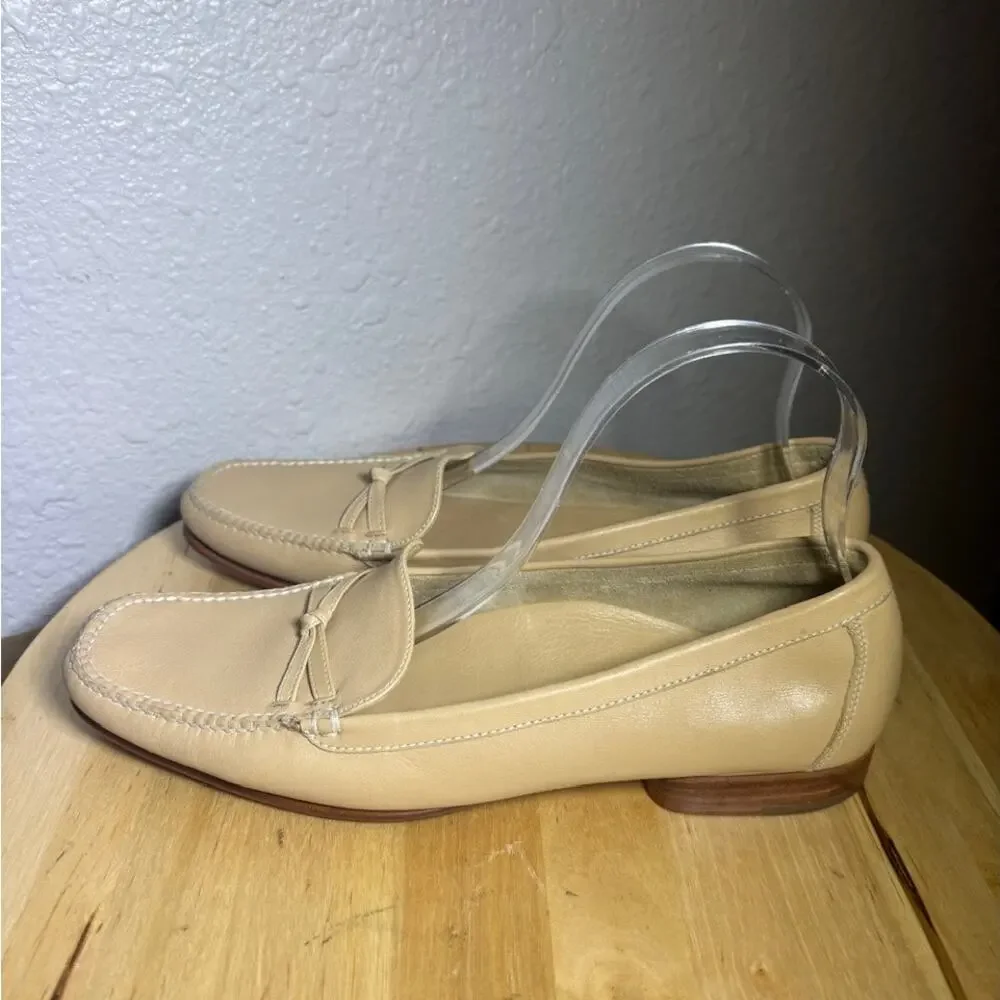 Cole Haan Women's Beige Leather Loafers size 9.5 B